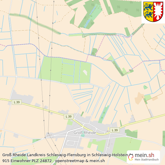 Gro Rheide Dorf Lageplan